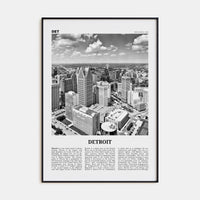 Detroit No 1 Poster None / 8x12 in Nbourhood Travel B&W Poster