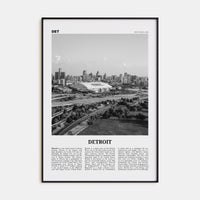 Detroit No 2 Poster None / 8x12 in Nbourhood Travel B&W Poster