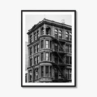 Detroit no. 3 black & white photo poster of Michigan, USA – vertical wall art, unframed print shown in interior mockup