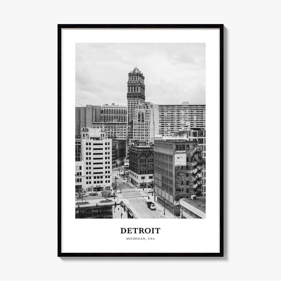 Detroit Classic No 1 Poster, framed poster mockup