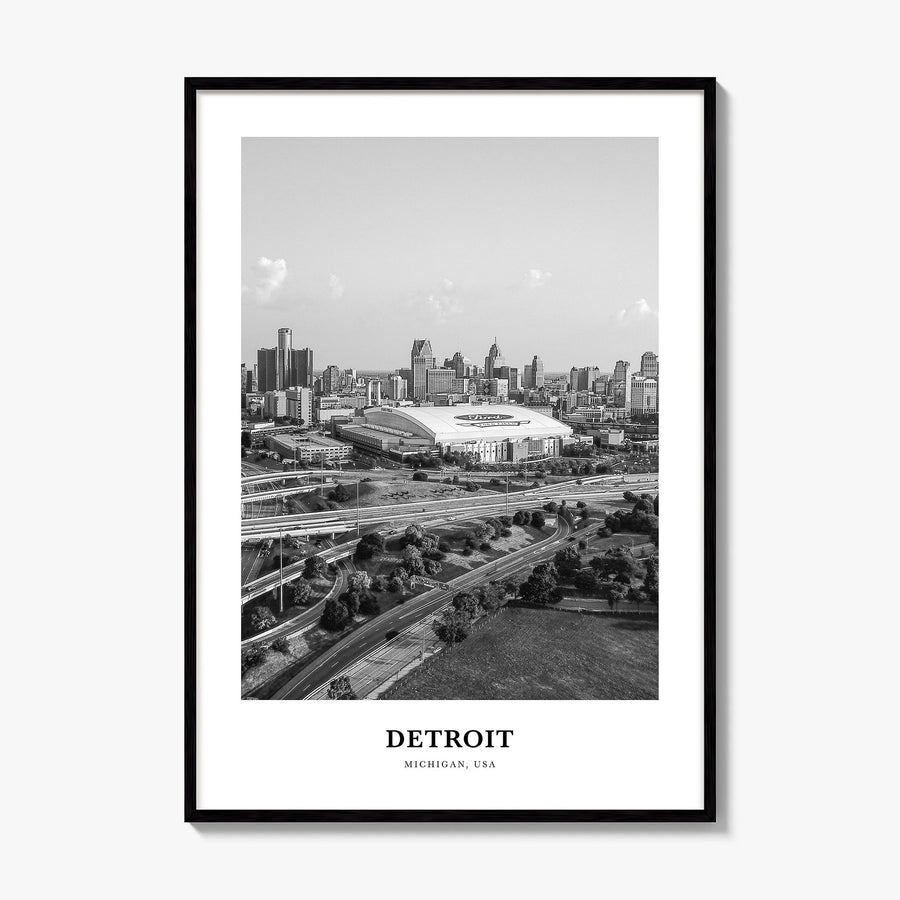 Detroit Classic No 2 Poster, framed poster mockup