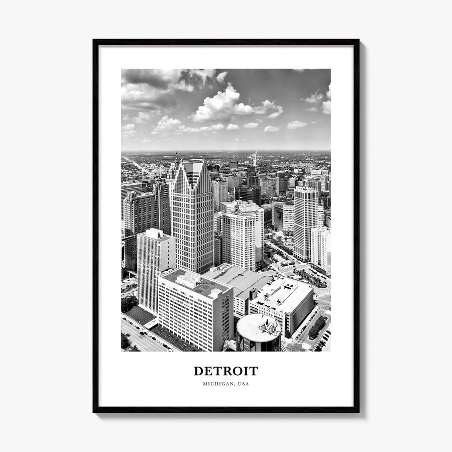 Detroit Classic No 3 Poster, framed poster mockup