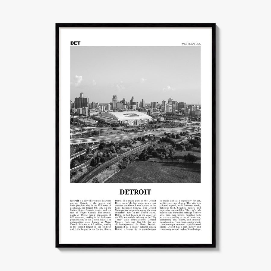 Detroit Newspaper No 2 Poster, framed poster mockup