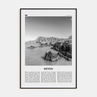 Devon Poster None / 8x12 in Nbourhood Travel B&W Poster