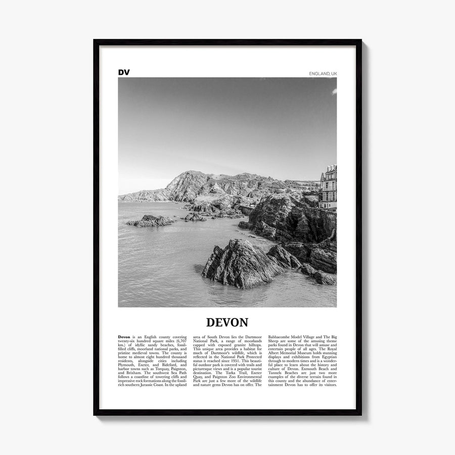 Devon Newspaper Poster, framed poster mockup