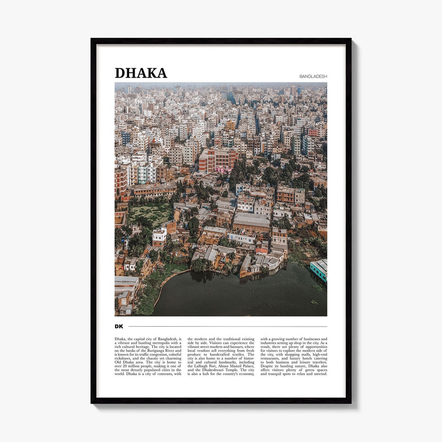 Dhaka Travel Poster, framed poster mockup