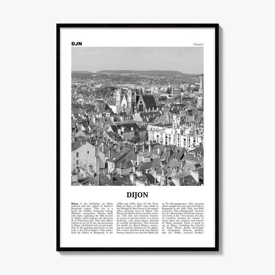 Dijon Newspaper Poster, framed poster mockup