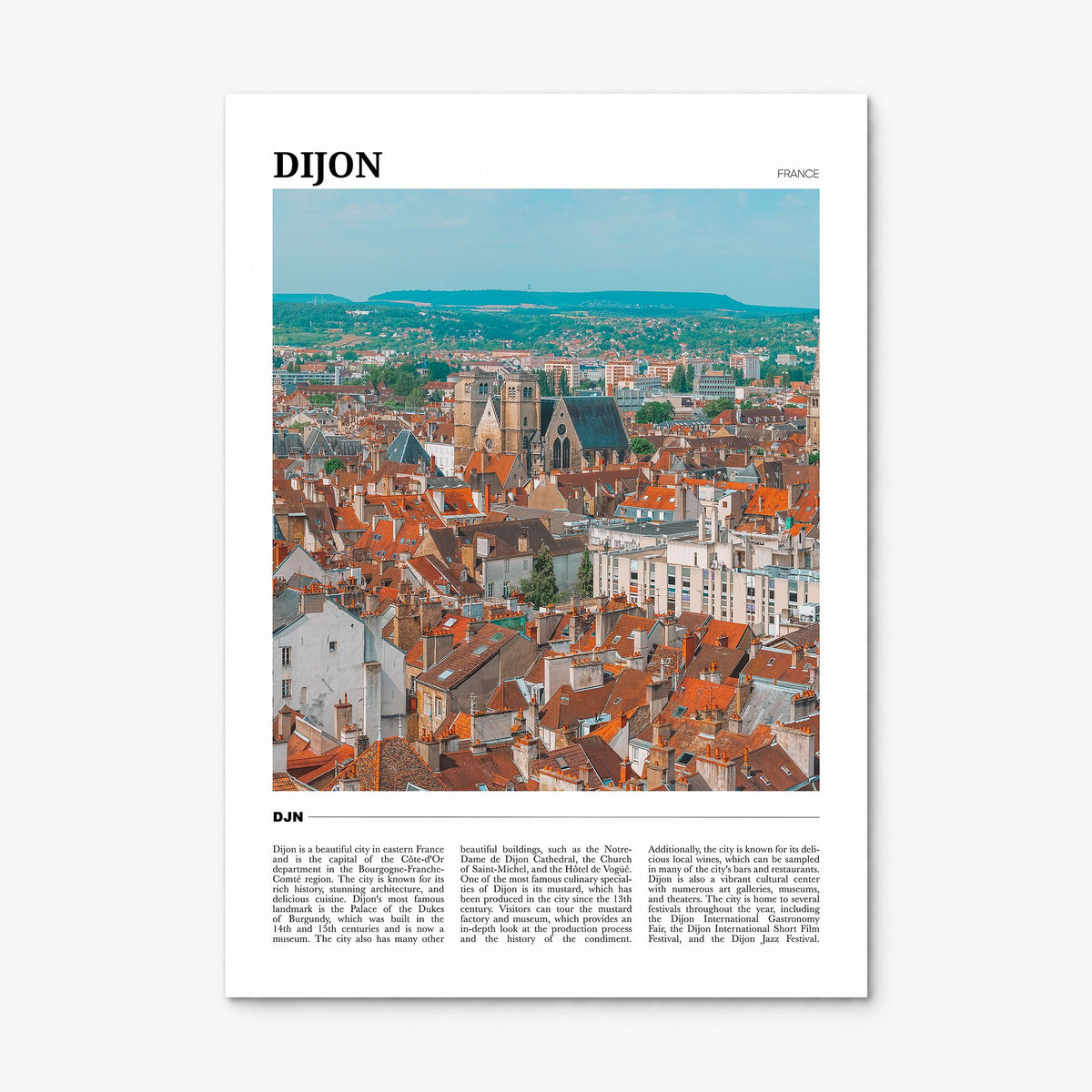 Dijon Travel Poster, print only (unframed)