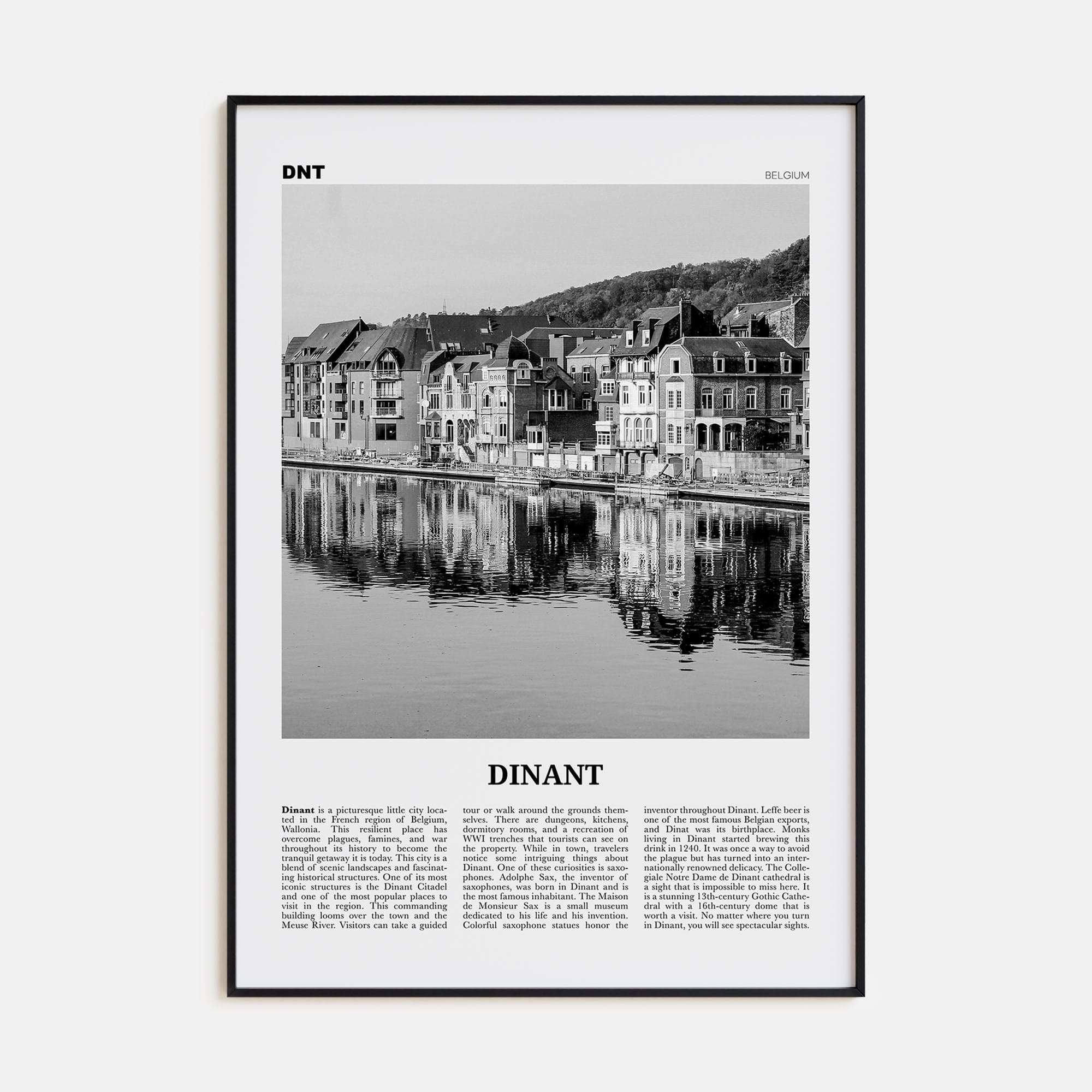 Dinant Poster None / 8x12 in Nbourhood Travel B&W Poster