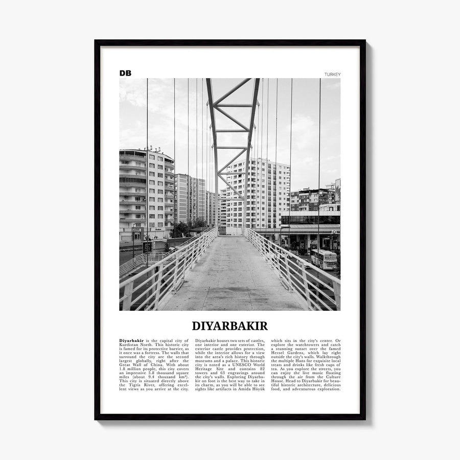 Diyarbakir Newspaper Poster, framed poster mockup