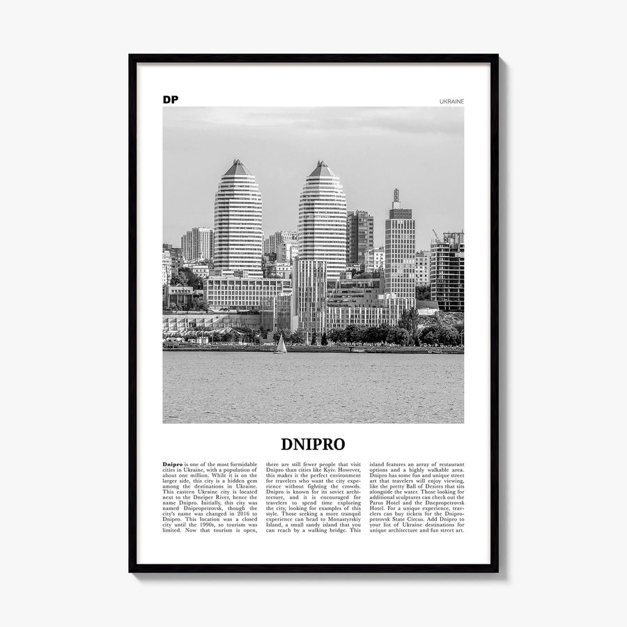 Dnipro Newspaper Poster, framed poster mockup