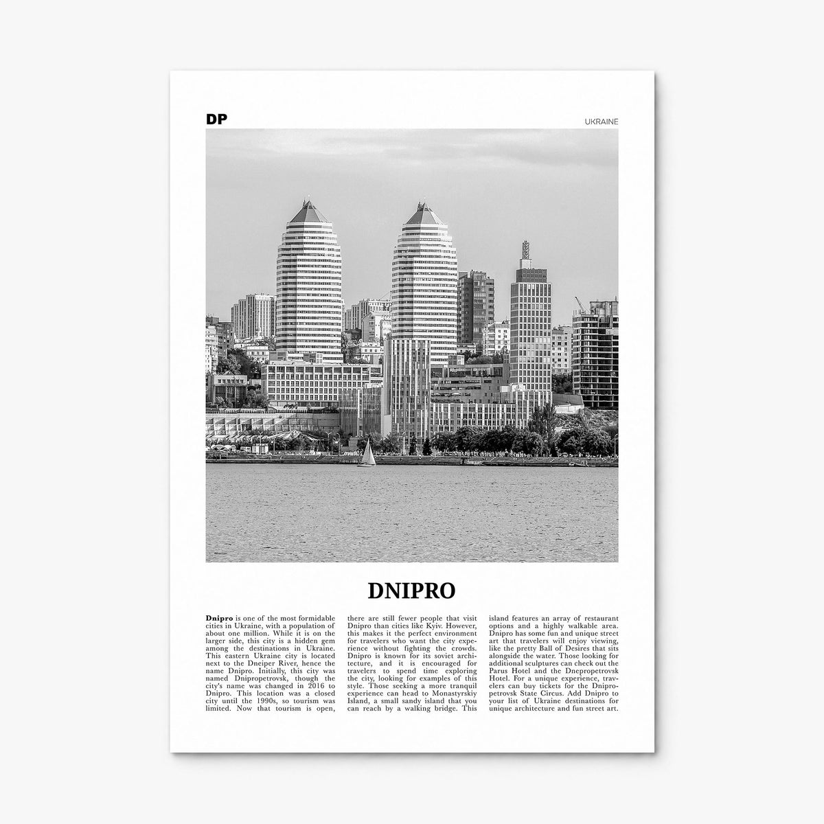 Dnipro Newspaper Poster, print only (unframed)