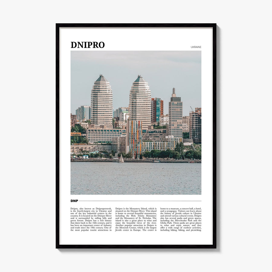 Dnipro Travel Poster, framed poster mockup
