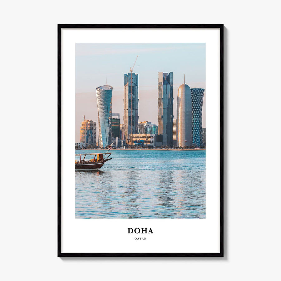 Doha Classic Poster, framed poster mockup