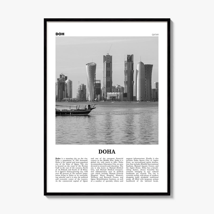Doha Newspaper Poster, framed poster mockup
