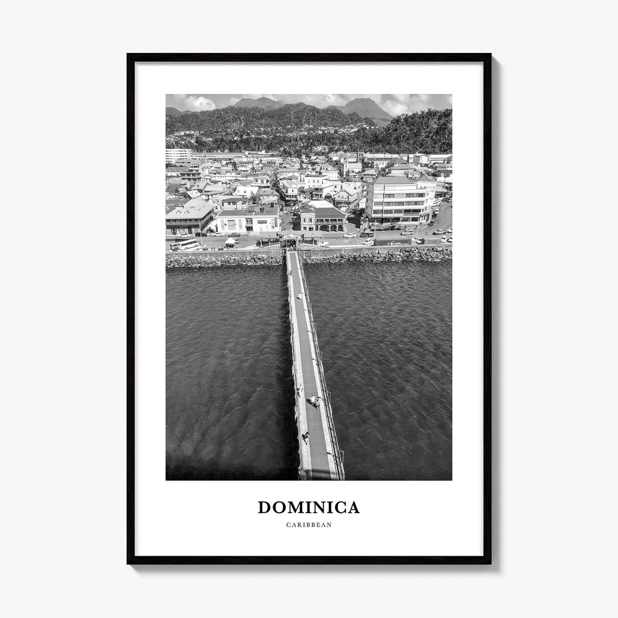 Dominica Classic Poster, framed poster mockup