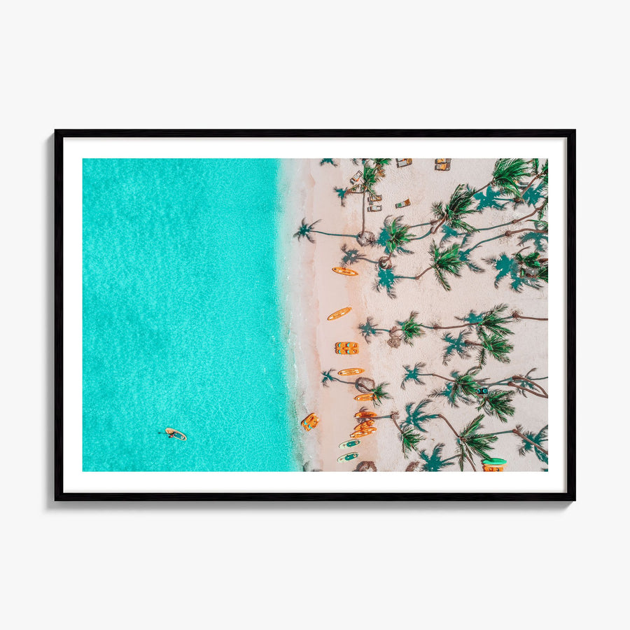 Dominican Republic Photo Poster, framed poster mockup, white border
