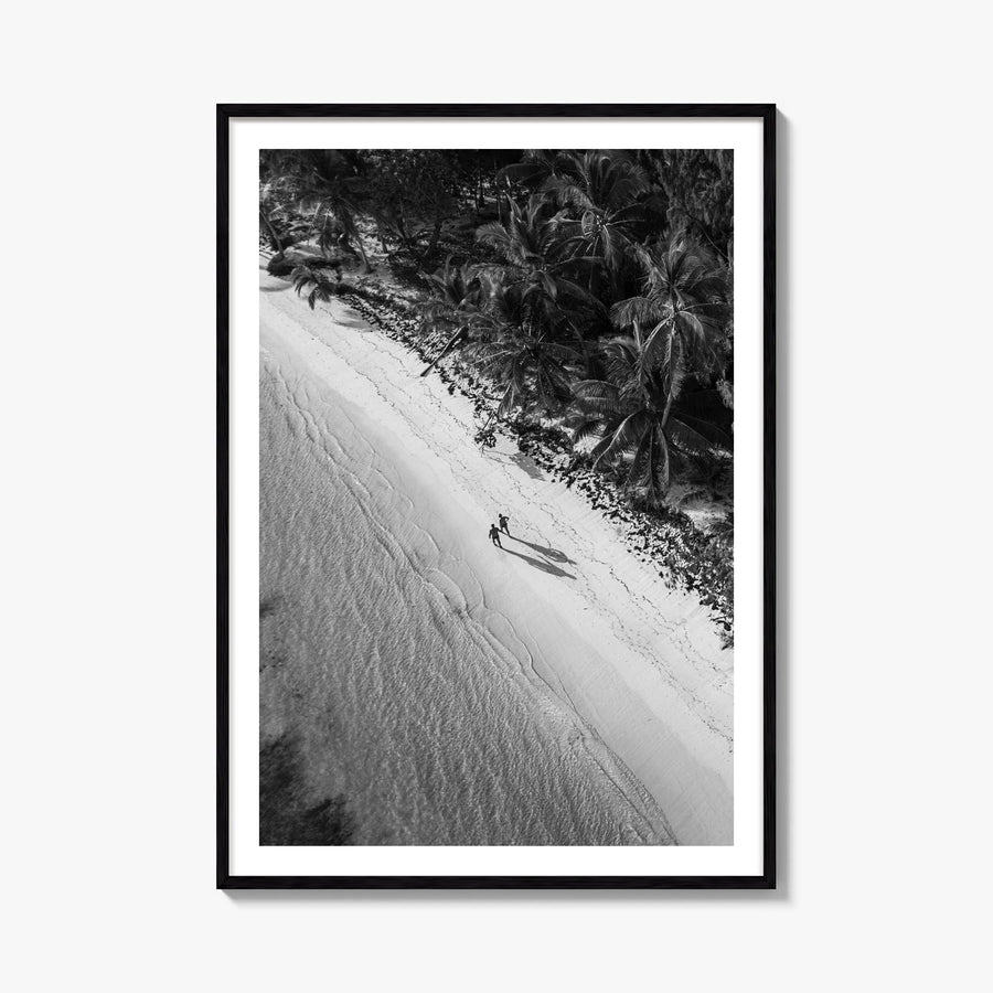 Dominican Republic no. 2 black & white photo poster of Caribbean – vertical wall art, unframed print shown in interior mockup