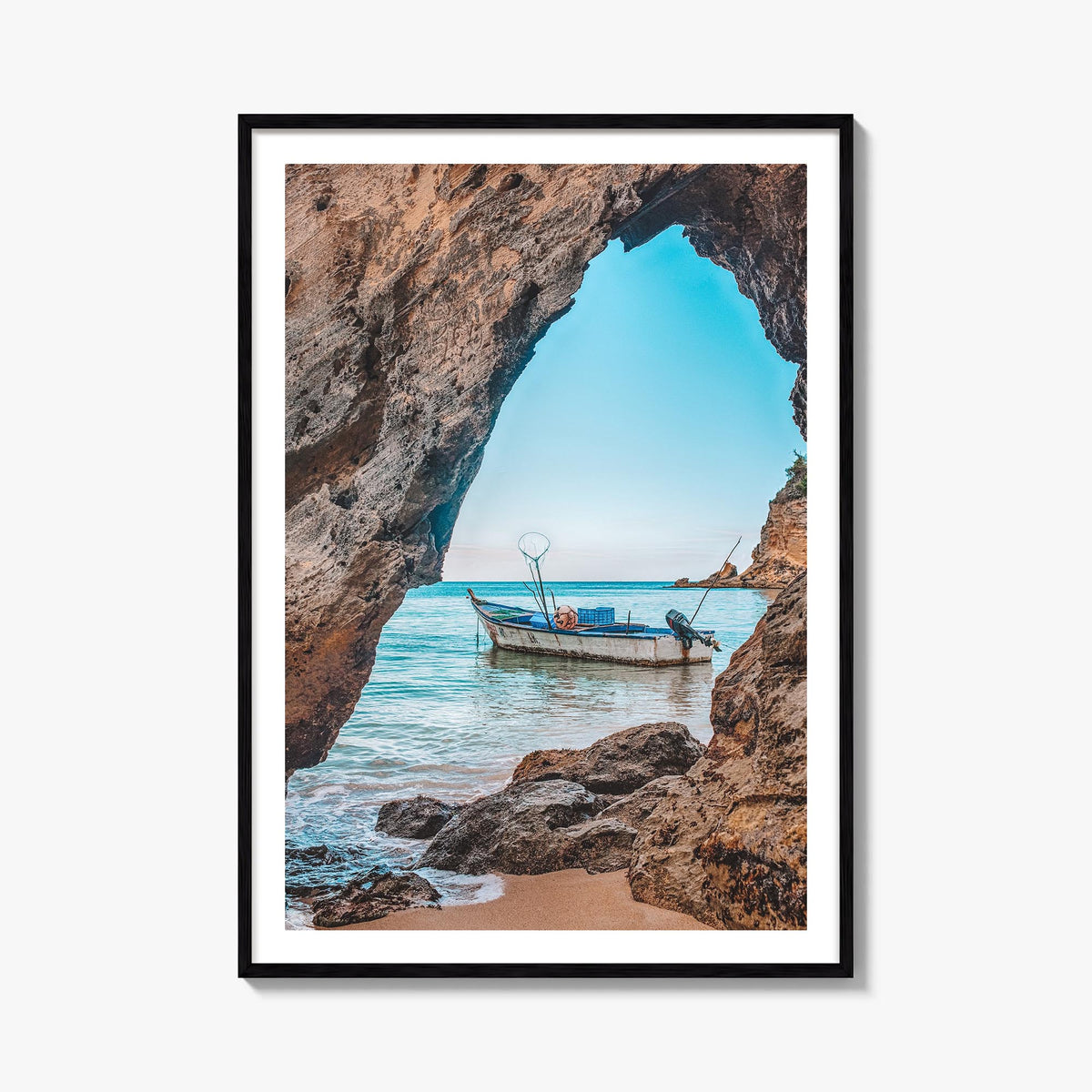 Dominican Republic no. 2 colorful photo poster of Caribbean – vertical wall art, unframed print shown in interior mockup