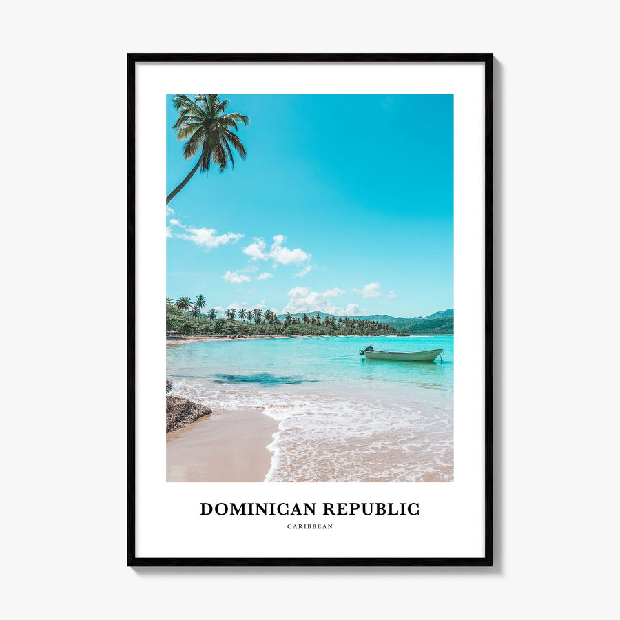 Dominican Republic Classic Poster, framed poster mockup
