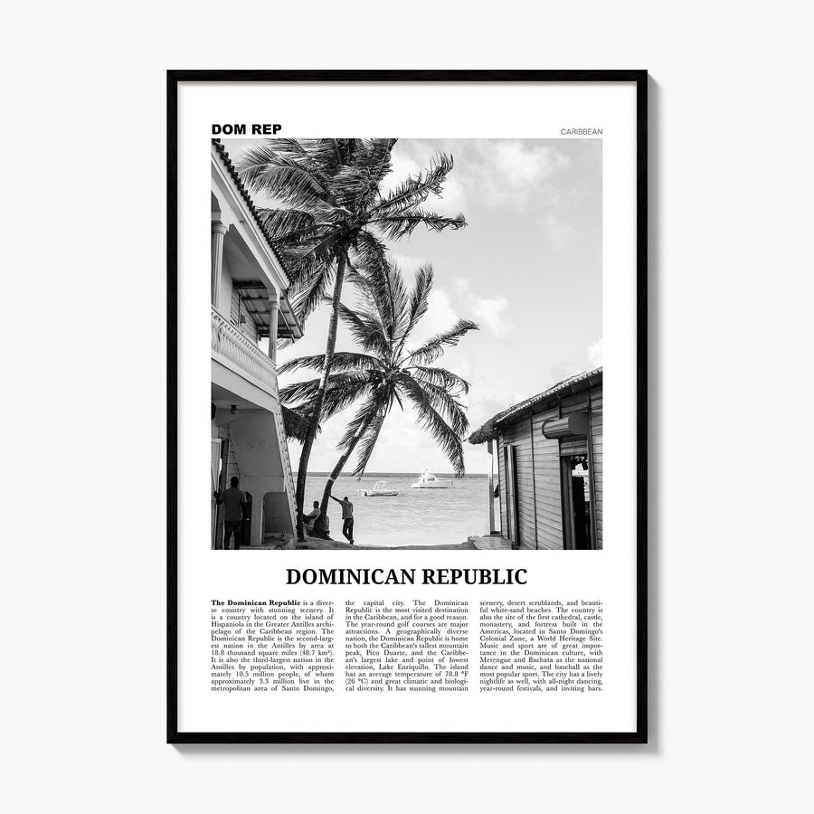 Dominican Republic Newspaper No 1 Poster, framed poster mockup