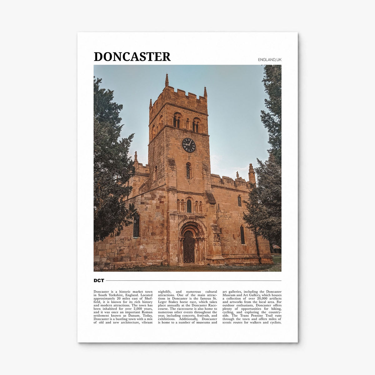 Doncaster Travel Poster, print only (unframed)