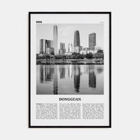 Dongguan Poster Black Wood / 8x12 in Nbourhood Travel B&W Poster