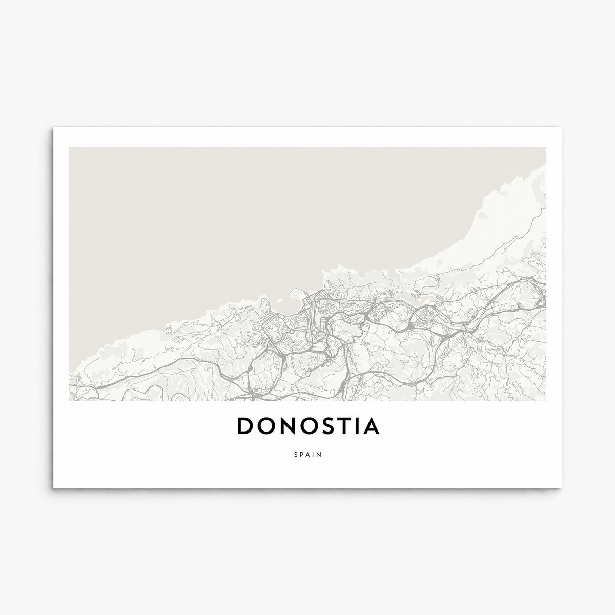 San Sebastián Map No 1 Poster, print only (unframed)