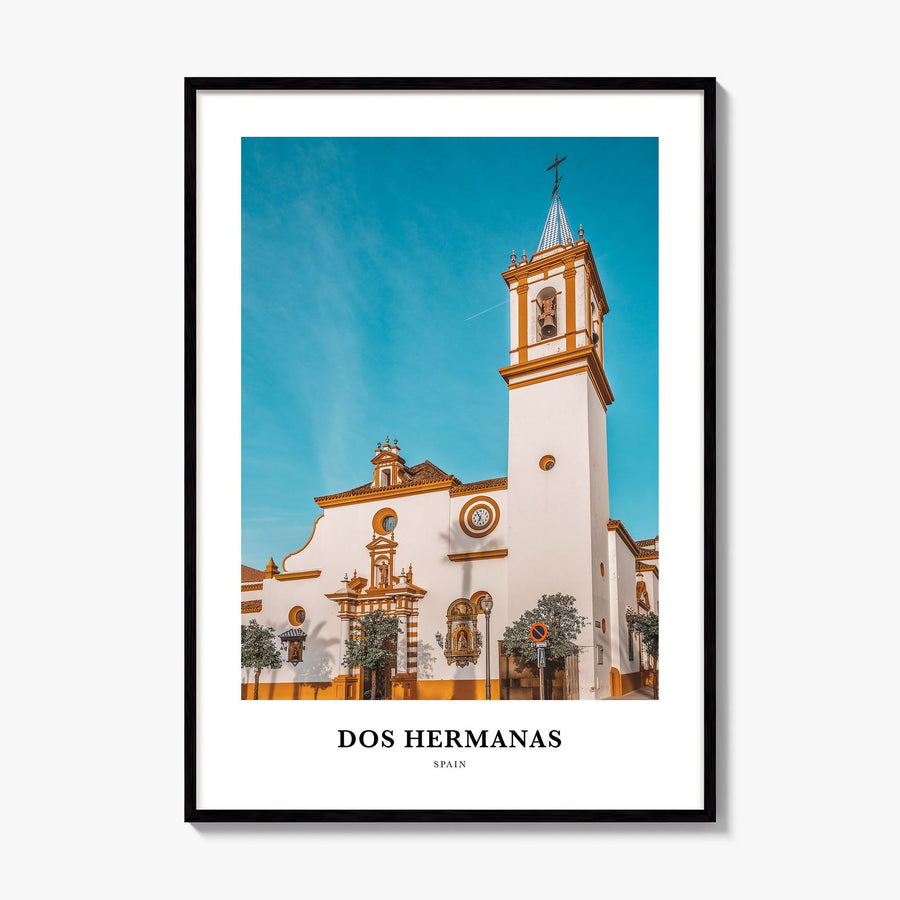 Dos Hermanas Classic Poster, framed poster mockup