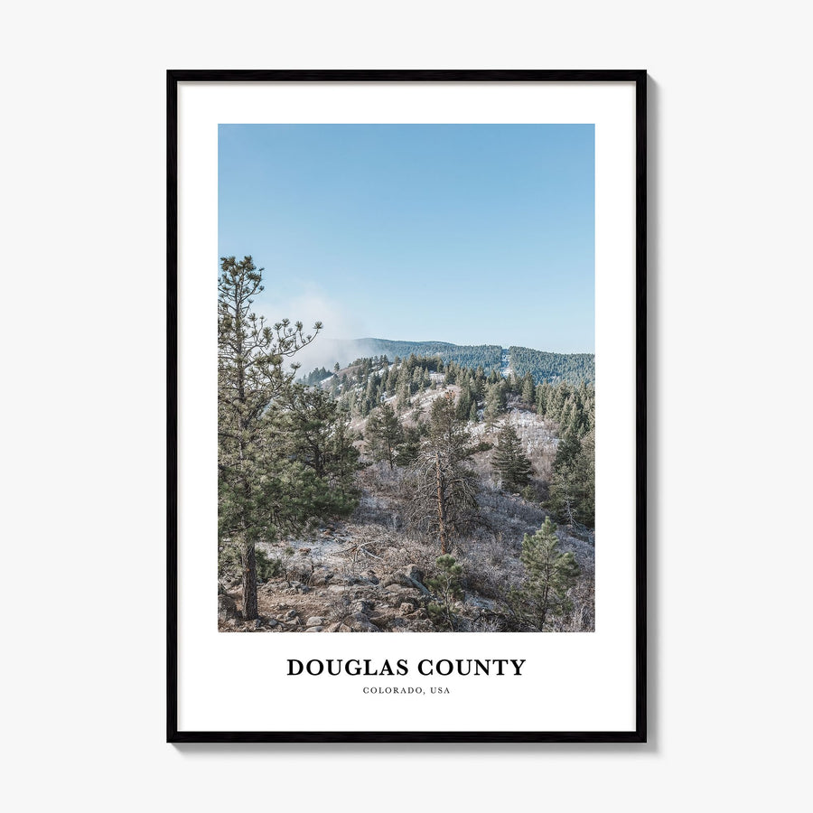 Douglas County, Colorado Classic Poster, framed poster mockup