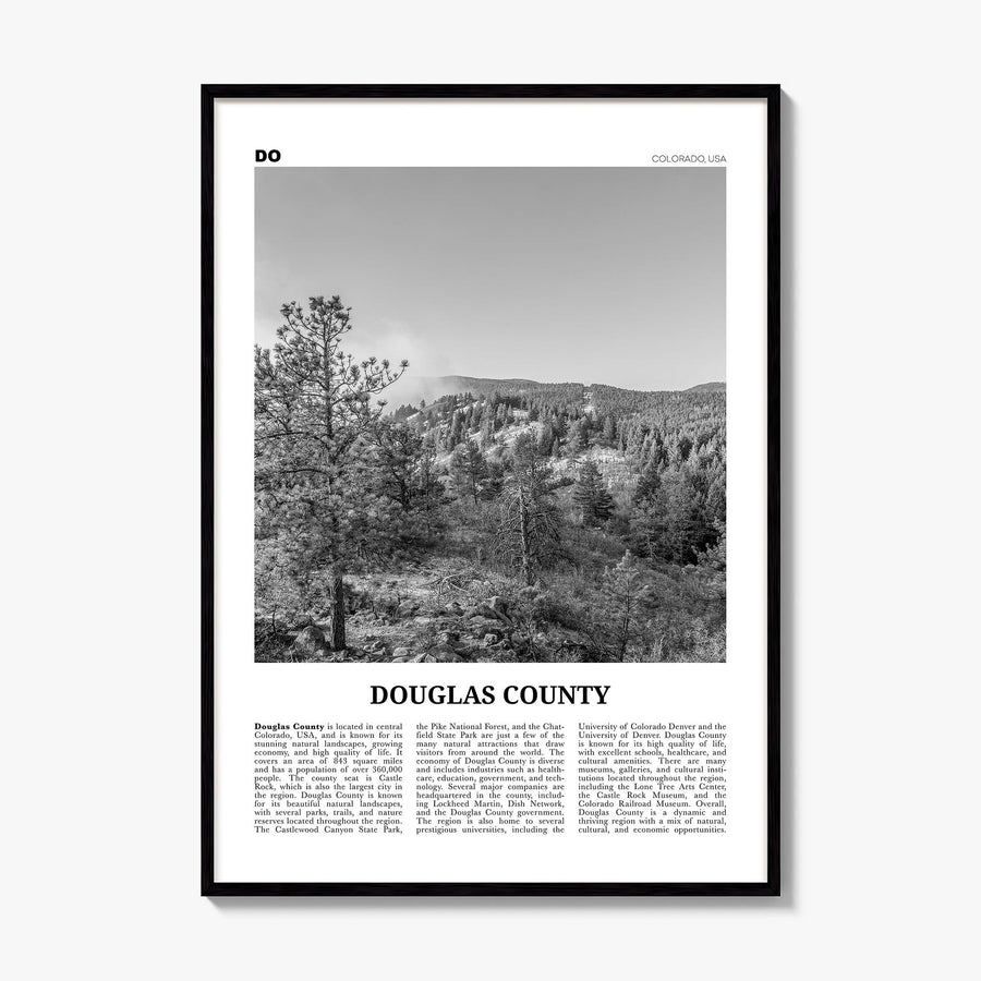 Douglas County, Colorado Newspaper Poster, framed poster mockup