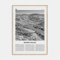 Douro Valley Poster Natural Wood / 8x12 in Nbourhood Travel B&W Poster