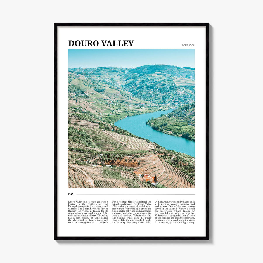 Douro Valley Travel Poster, framed poster mockup
