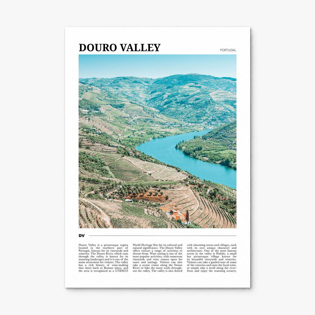 Douro Valley Travel Poster, print only (unframed)