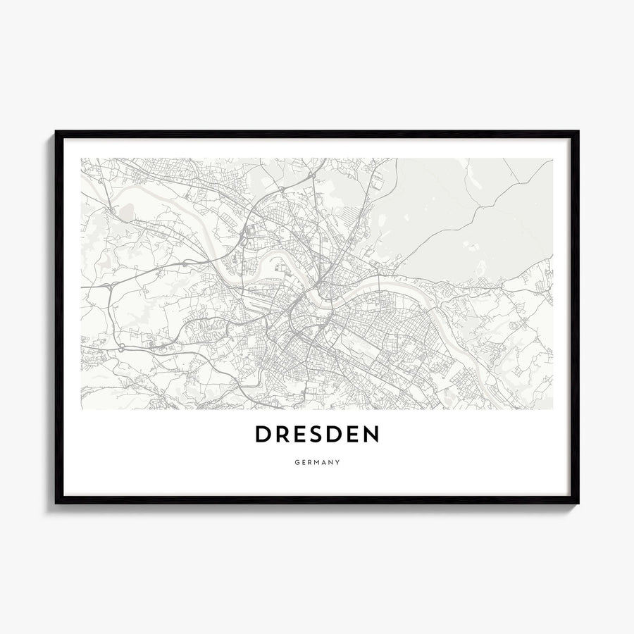 Dresden Map Poster, framed poster mockup
