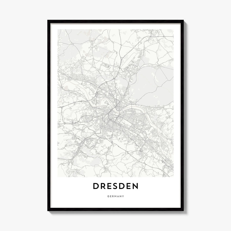 Dresden Map Poster, framed poster mockup