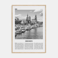 Dresden Poster Natural Wood / 8x12 in Nbourhood Travel B&W Poster