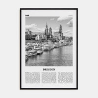 Dresden Poster Black Wood / 8x12 in Nbourhood Travel B&W Poster