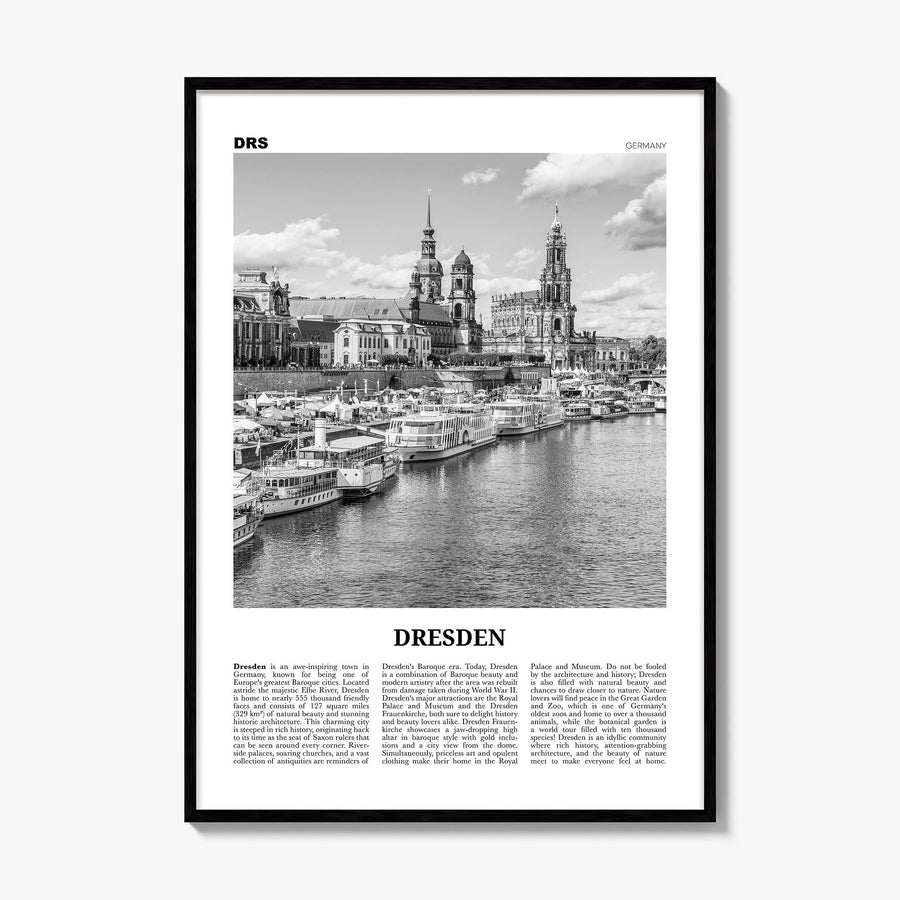 Dresden Newspaper Poster, framed poster mockup