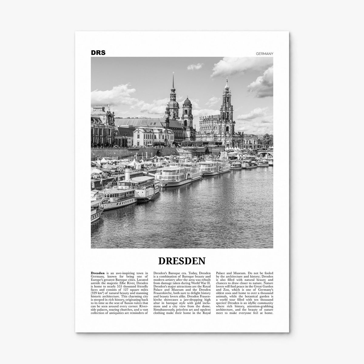 Dresden Newspaper Poster, print only (unframed)