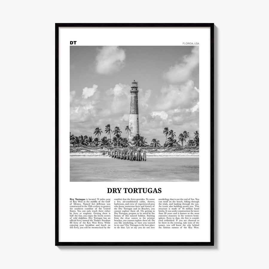 Dry Tortugas National Park Newspaper Poster, framed poster mockup