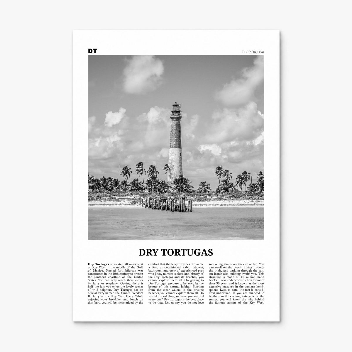 Dry Tortugas National Park Newspaper Poster, print only (unframed)