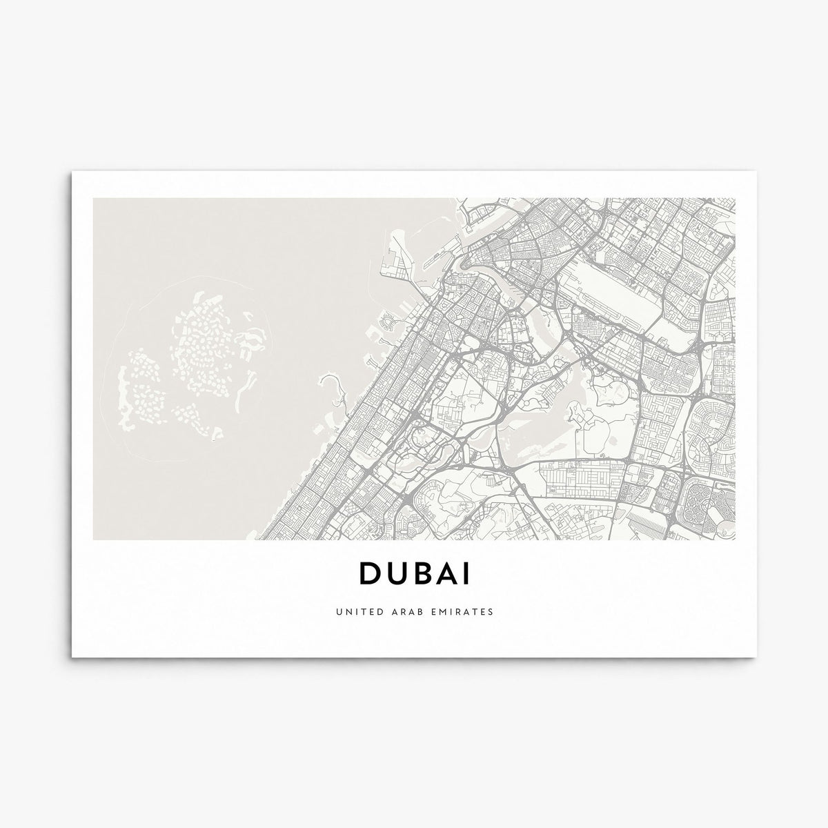 Dubai Map Poster, print only (unframed)