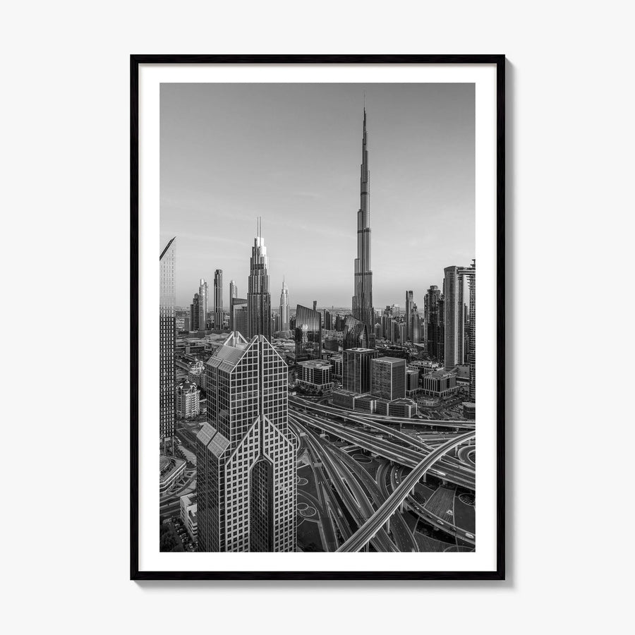 Dubai Photo No 2 Poster, framed poster mockup, white border