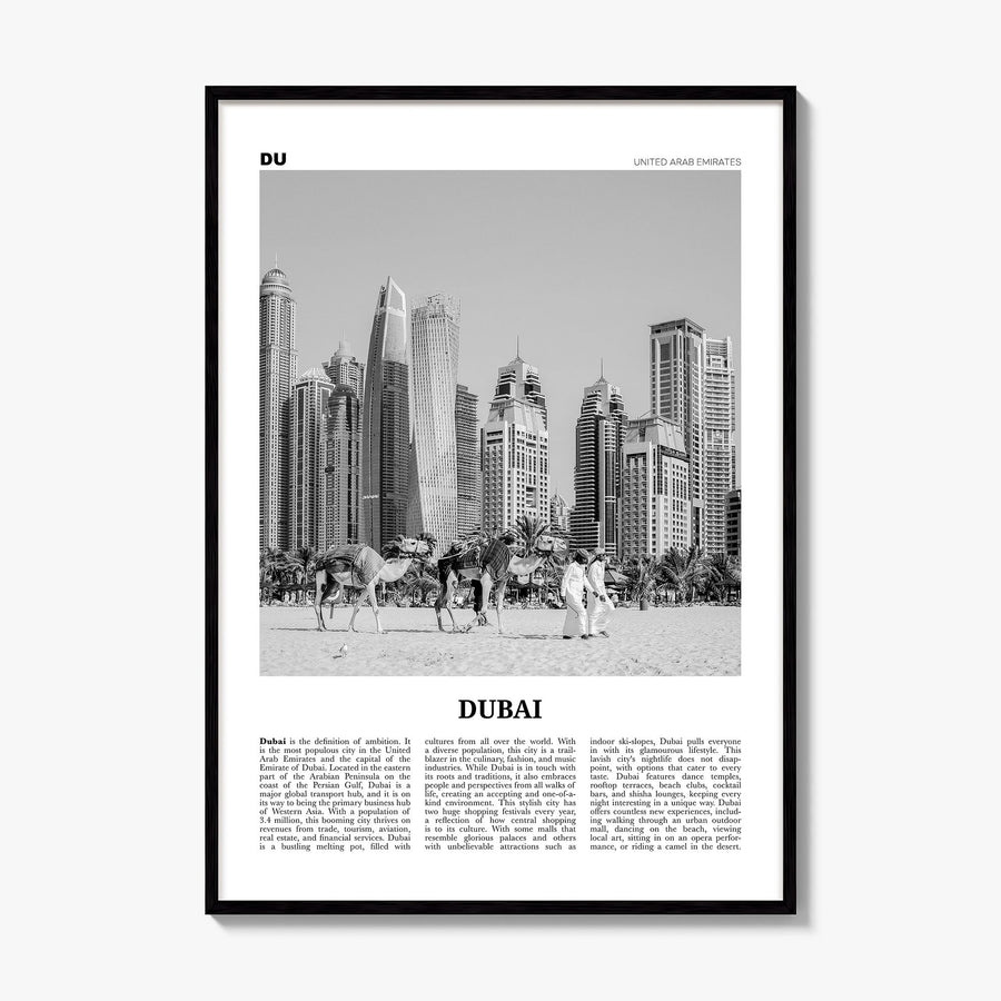 Dubai Newspaper No 1 Poster, framed poster mockup
