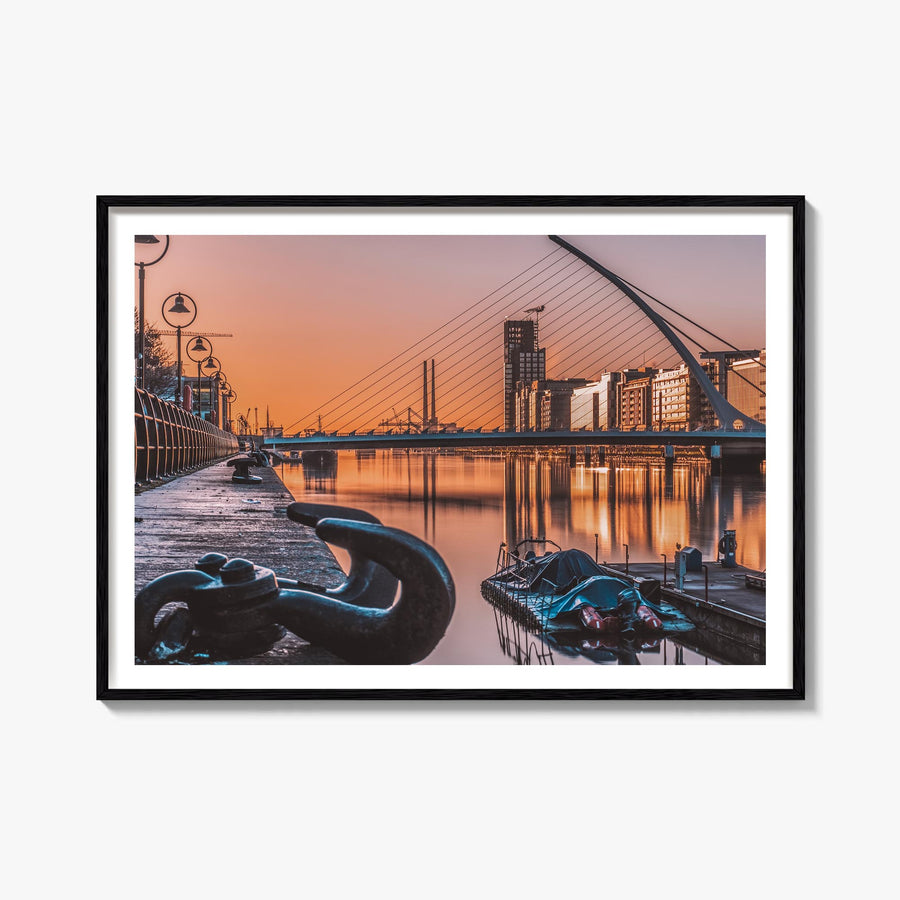 Dublin colorful photo poster of Ireland – horizontal wall art, unframed print shown in interior mockup