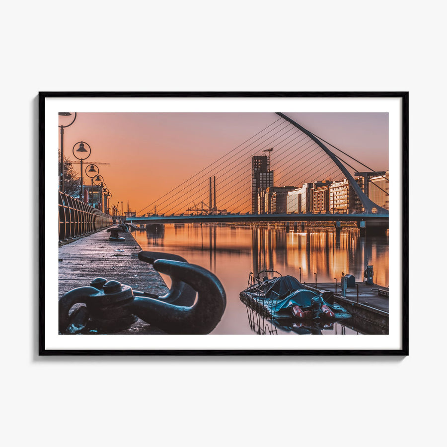 Dublin Photo Poster, framed poster mockup, white border