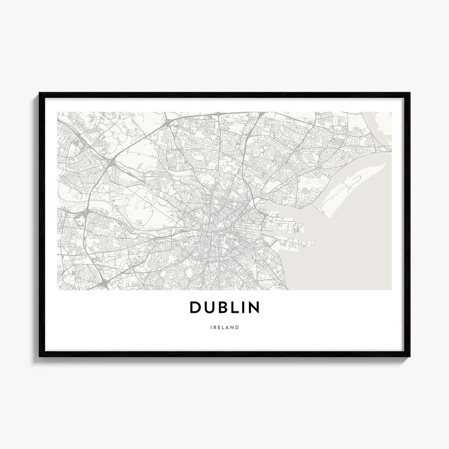 Dublin Map Poster, framed poster mockup