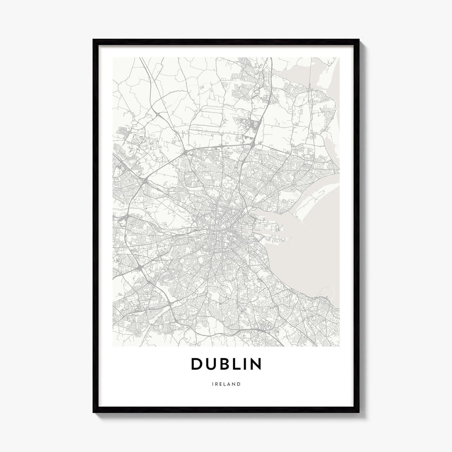 Dublin Map Poster, framed poster mockup