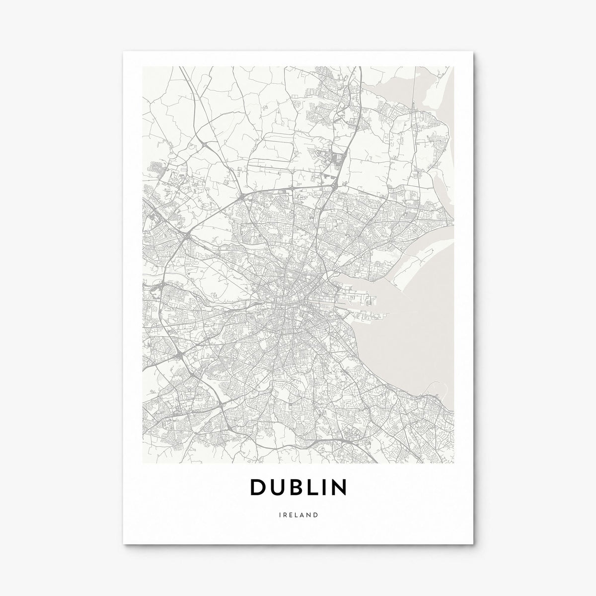Dublin Map Poster, print only (unframed)